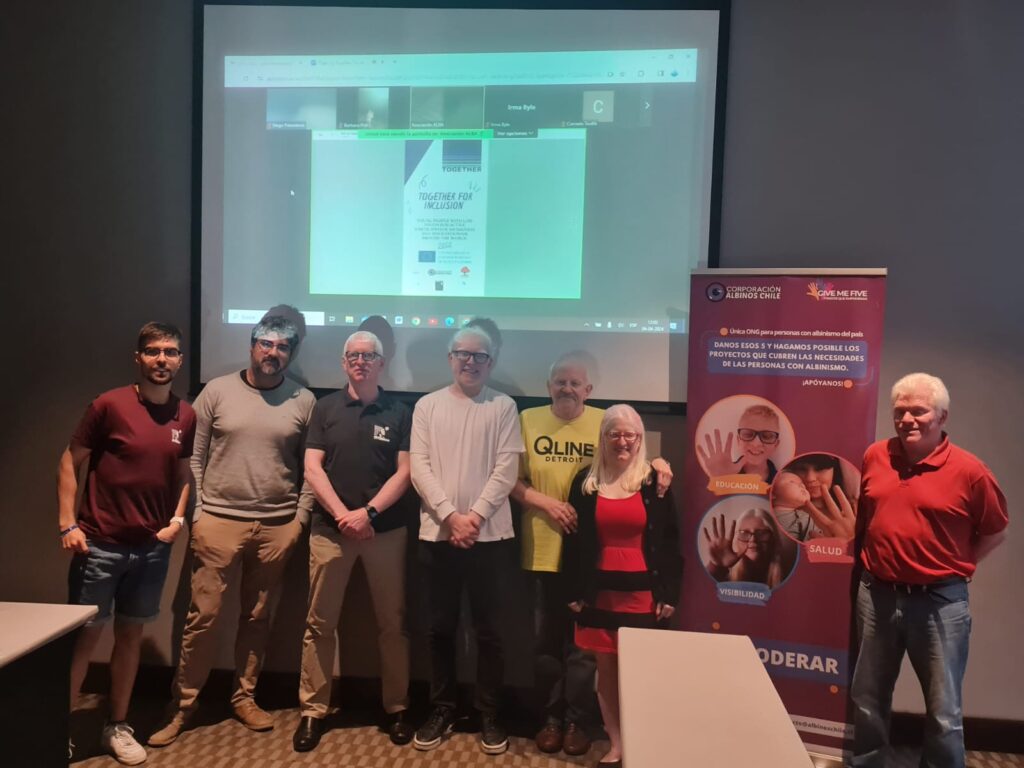 The picture shows the participants of the third transnational meeting of the Erasmus+ project "Together for inclusion" in Santiago de Chile, standing in group